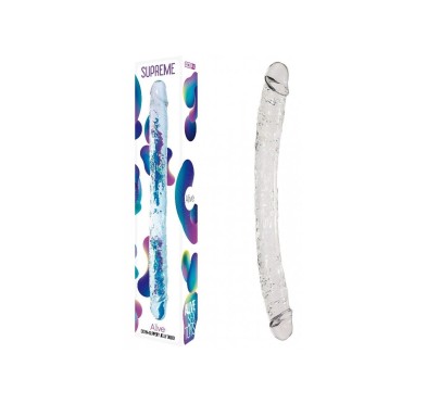 Długie podwójne dildo do sexu lesbijskiego 38,5 cm